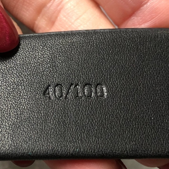 Perry Ellis Dress Belt Portfolio Faux Leather Black 40 - Picture 8 of 9